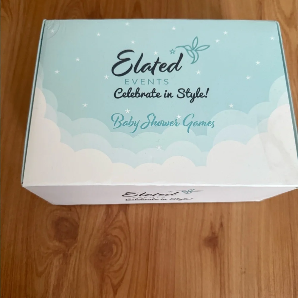 Baby Shower Games Set - Blue and White